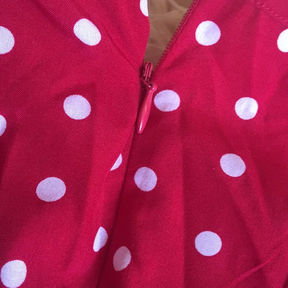 Red with white polka dot Dress - Picture 4 of 7